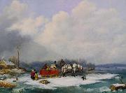 Cornelius Krieghoff Winter Landscape oil painting reproduction